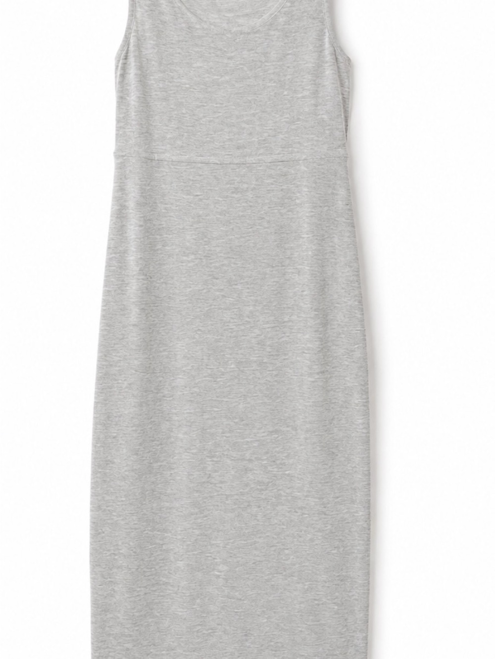 Athleta Heather Gray Sleeveless Midi Dress
